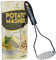 PALVIHOME Potato Masher with Non Slip Heat Resistance Handle and Large Round Press Plate for Vegetable Fruits and Baby Food Sturdy & Easy to Use for Cooking and Kitchen Gadget