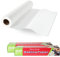 AKOLAFE 2 Rollen Backpapier, 50 m x 30 cm Wiederverwendbar Baking Paper Zuschnitte Silikon weiß Ofenpapier für Rechteckige Backformen Kuchenform