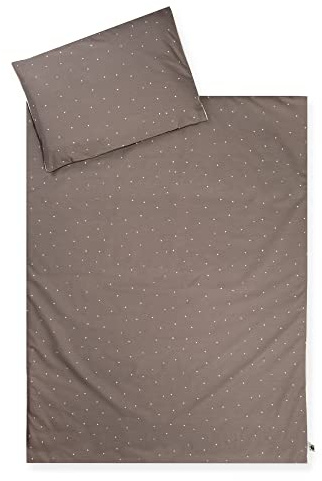 Julius Zöllner Barnsängkläder av 100 procent ekologisk bomull, 100 x 135 + 40 x 60 cm, 2-delat set av påslakan och örngott, med dragkedja, standard 100 av OEKO-TEX, vilda prickar