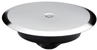 Saraoriginalshop Tappo per Sifone Pozzetto a Pavimento ad Espansione Piattello Piastra Acciaio con Vite integrata Diam. 100 mm Coperchio Scarico Bagno Made in Italy