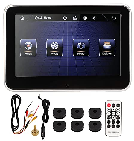 Aramox Lecteur MP5 pour Appui-tête de Voiture, Écran Tactile 8 Pouces, Système de Divertissement Siège Arrière, 800x480 Pixels, Compatible USB et Carte Mémoire