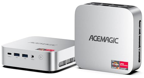 ACEMAGICIAN Kron Mini K1 Mini PC, AMD Ryzen 4300U, Windows 11 Pro Mini PC(4C/CT,3.7 GHz, Mejor 3500U/N150/N97), 16GB DDR4 512GB M.2 SSD, Mini Ordenador De Sobremesa para Negocios Oficina en Casa