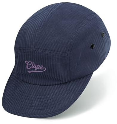 CLAPE Casquettes de Baseball Homme Femme Casquette 5 Panneaux Bord Plat Coton Chapeau Soft Réglable Unisex Casquette Running Bleu Blue BSAP2515