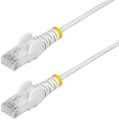 StarTech.com Cable Ethernet CAT6 Delgado 15m Blanco - UTP - Cobre Puro - 28AWG - RJ45 - Snagless - LSZH - Probado con Fluke