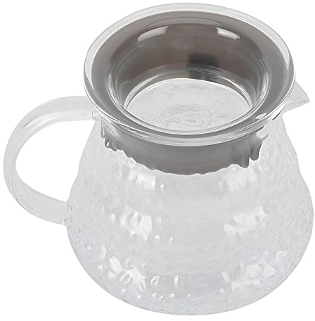 Ldafava Manuale di caffettiera in vetro borosilicato Versare il bollitore resistente al calore per la caffettiera per il ristorante da cucina da cucina Design trasparente di alta qualità (300 ml)