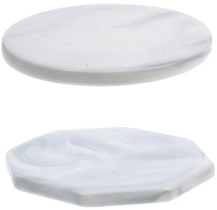 Healeved Placas de Soporte para Sello de Lacre 2 Piezas Almohadillas Resistentes al Calor de Cerámica Diseño Jaspeado Posavasos Versátiles para Decoración y Protección de Superficies