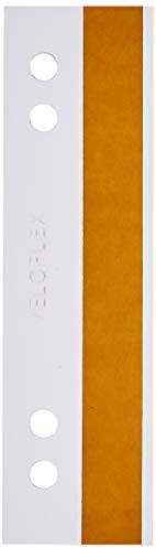 VELOFLEX 2002100 - HEFTFIX Heftstreifen aus selbstklebender Hartfolie, 105 mm lang, Lochabstand 60 und 80 mm, glasklar, 100er Packung