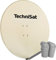 TechniSat GIGATENNE 850 – Digitale Sat-Anlage für Eutelastrasat Mehrteilnehmerempfang (85 cm Sat Spiegel, Masthalterung, Multifeed, 2x UNYSAT-Universal-Quattro-LNB im Wetterschutzgehäuse) beige