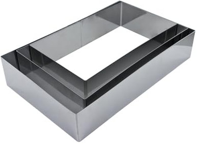 Lily cook KP5349 Cadre Pâtissier Rectangle INOX Argent 25 x 16 x 5,10 cm
