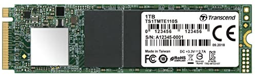 Transcend 1TB MTE110S NVMe PCIe Gen3 x4 M.2 2280 interne SSD 3D TLC NAND - TS1TMTE110S