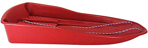 simpahome Deluxe Plastic Snow Bullet Speedstar Unisex Children & Adults Fun Sledge Toboggan Sleigh - Red x 1