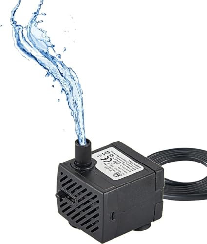 Bomba de Agua para Acuario, Pecera, Estanque o Fuentes, Regulador de Potencia, Bajo Consumo (3, Vatios)
