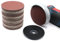 Set Klettschleifscheibe 81-Teilig Schleifscheibe Klettscheibe Schleifpapier inkl. Teller Klett 76 mm für Bosch GWS 76 10,8-12V Akku Winkelschleifer