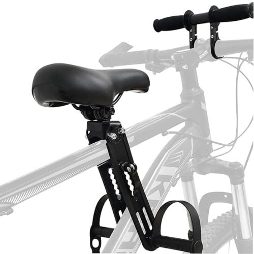 shouldbuy Kids Bike Seat Replacement with Handlebar,Detachable Front Mounted Child Bicycle Seat with Foot Pedals for Children 2~5 Years