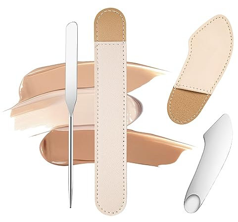 Liquid Foundation Spatula, Make up Rührstab, Edelstahl Make up Spatel, Flüssiger Foundation-Spatel, Kosmetik Maske Spatel, Lidschatten Spatel, für Lippenstifte, Concealer, Foundation, Lidschatten