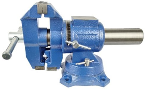 Etau de machine professionnel 125 mm - Rotation à 360° - Idéal pour scier, limer, buriner