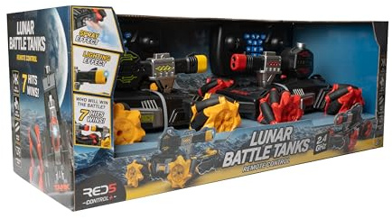 RED5 Remote Control Drifting Lunar Battle Tanks IR Duo Pack with Smoke Effect