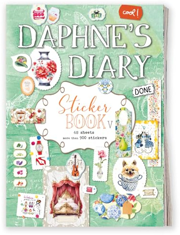 Daphne's Diary Sticker Book | 900 kreativa klistermärken | Perfekt för dagböcker, klippböcker och Bullet Journals | en inspirerande bok full av konstillustrationer, livsstil och dekorativa