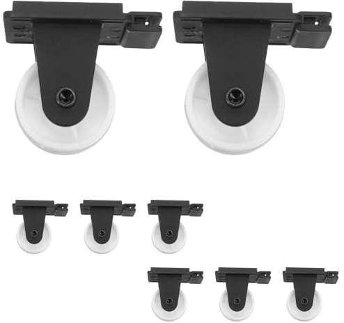 IMUSINICE Rotelle Fisse per Mobili 15 Pollici Set 8 Pezzi Mini Rotelle in Plastica Silenziose Antiscivolo per Letti Scorrevoli Carrelli Cassetti e Banchi da Lavoro Adatte per Uso