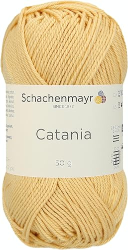 Schachenmayr Catania 9801210-00206 honig Handstrickgarn, Häkelgarn, Baumwolle