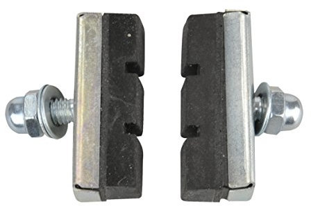 FISCHER Bremsschuhe für Seitenzug-Bremse, Schraubbar, Für Alu-und Stahlfelgen, Stückzahl 2, Schwarz