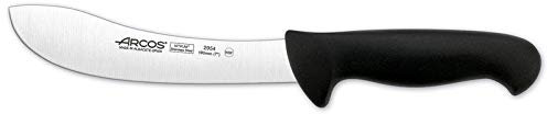 Arcos Serie 2900 - Caja 6 uds Cuchillo Despellejador - Hoja de Acero Inoxidable NITRUM de 190 mm - Mango inyectado en Polipropileno Color negro (6 UDS)