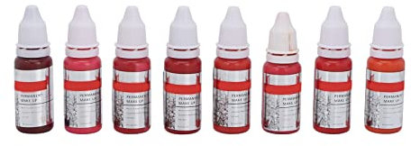 8 Uds Tinta De Tatuaje Para Práctica De Labios Tinta Permanente De Labios Tinta De Pigmento De Labios Impermeable Para Mejorar El Color De Labios, Tinta De Pigmento Para Tatuajes De Labios Para Salón