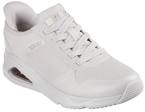 Skechers Tres-Air Uno Easy Steppers Sneaker da Donna, off White Mesh Hot Melt, 38 EU