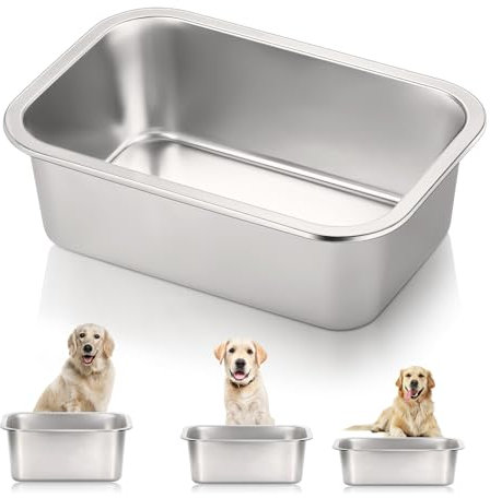 Grande gamelle d'eau pour chien, gamelle de nourriture pour chien, grande capacité d'intérieur et d'extérieur pour chiens de grande taille et XL, 1 paquet.