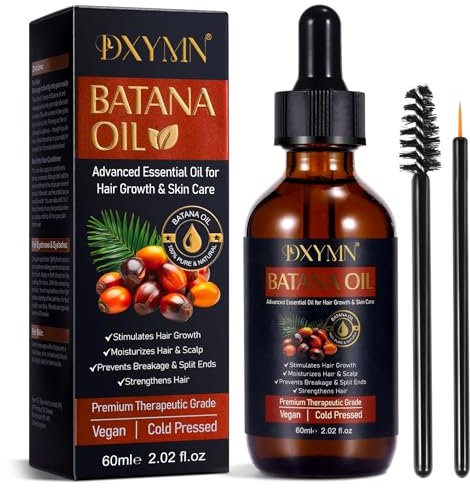 Olio di Batana per la crescita dei capelli - Olio di Botana 100% naturale, elimina le doppie punte, ripristina i capelli danneggiati, migliora la luminosità dei capelli (1 Pack 1x60ML)