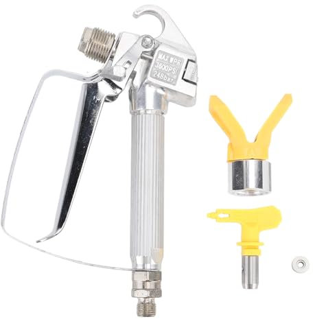 ZAWELIYO Pistola Pulverizadora sin Aire con Boquilla, Pistola Pulverizadora Portátil de Alta Presión de Material Metálico para Pulverizar Pintura Masilla Látex