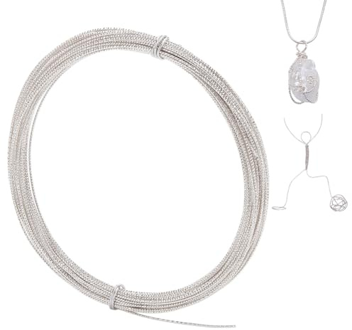 PH PandaHall 925 silverpläterad smyckestråd tvinnad rund tråd 0,8 mm/20 gauge koppartråd 10 m pärltråd koppar smycken wrapping tråd pysseltråd för pärlor smyckestillverkning hantverk