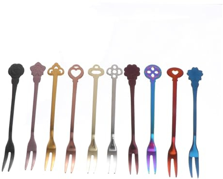 Gatuida 10piezas Tenedor De Fruta Creativo De Forma De Corazón Tenedores De Natural Para Picnic Jardín y Postres Resistentes y Prácticos Para Fiestas