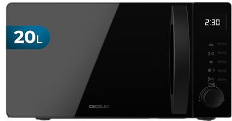 Cecotec Microonde Digitale ProClean 5005 Black. 700 W, 20 L, Tecnologia 3DWave, 5 Livelli Potenza, Timer 30 min, Scongelamento, Display con Orologio, Riscaldamento Rapido