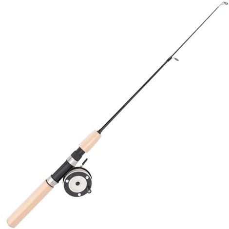 Generic Isfiske-set 65 Cm Bärbar Spörulle, Halkfri Snurrande Isfiske-kombinationsutrustning för öring Gösabborre, Metallrulle, Lämplig för Fäder och Söner