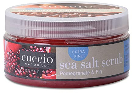Cuccio naturlig havssalt skrubb med granatäpple och fikon, ultratunn 240 g