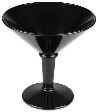 G.E.T. SW-1419-BK Shatterproof Jumbo Martini Cocktail Glass, 48 Ounce, Black