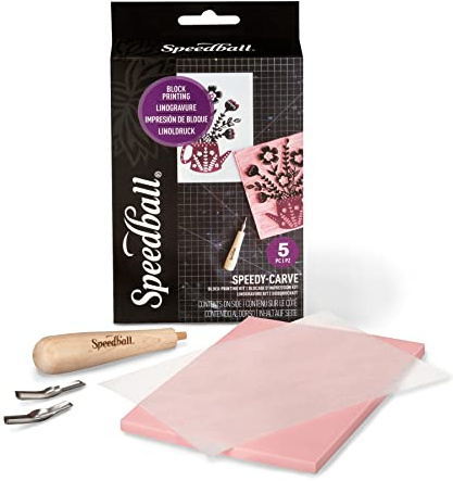 Speedball Art Products SB4100 Speedy-Carve Rubber Stamp Making Kit – Great Starter for Beginners