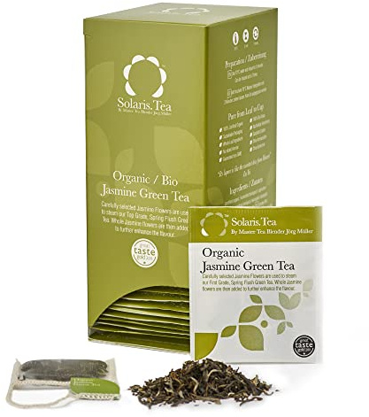 Solaris Tea Bio - Jasmin Grüntee, 40 Seidenteebeutel, 1er Pack (1 x 60 g)