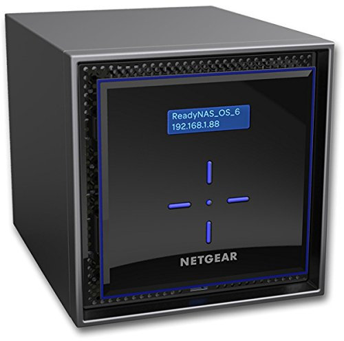 NETGEAR RN42400-100NES ReadyNAS Serie 424 Storage di Rete, 4 Slot Senza Dischi, da 40TB, Backup Sicuro, Antivirus, Accesso e Gestione Tramite Cloud, Nero