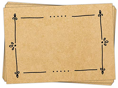 Logbuch-Verlag 25 Geschenkaufkleber in Kraftpapier-Optik 7,4 x 5,2 cm - Sticker Etiketten zum Beschriften - blanko neutral universell einsetzbar
