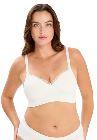 Sans Complexe - Modèle Agathe - Brassière sans Armatures - Femme - M - Ivoire