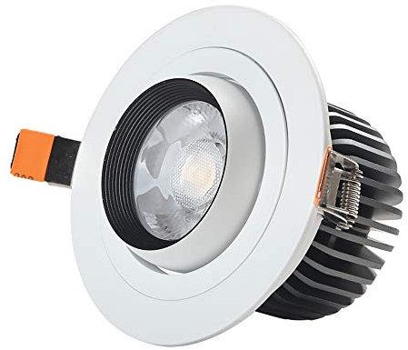 30W 360 ° Rotatif Rond LED Panneau Lumière Encastré Plafonnier Intégré En Aluminium Commercial Plafond Panneau Lumière Ménage Économie D'énergie Projecteur Blanc Rond Spot Lampe Éclairage Ou ( Color :