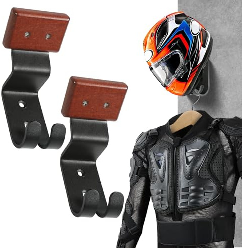 motofans Halterung für Motorradhelm, Ablage mit Haken zum Aufhängen von Motorradhelm und Motorradjacke
