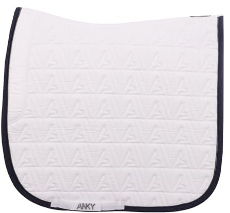 Anky sadelduk twill dressyr vit/mörkblå – full/WB