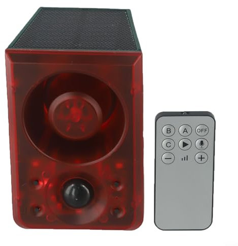 ZYNCUE Solar Outdoor Motion Sensor Alarm, Alarm Motion Sensor Dog Bark Infrared Sensor Sound, for Outdoor Animal Expulsion And Anti-Theft, Voice Recording Prompts