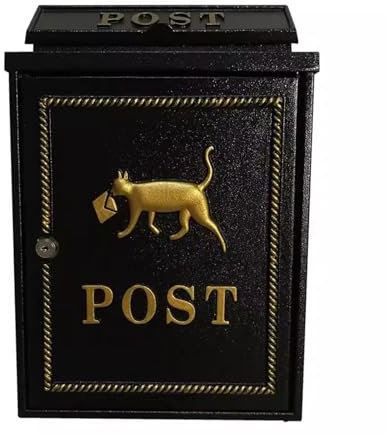 Wall-Mount Mailbox Locking Mailbox, With Lock Outdoor Large Wall Mount Mailbox, with Security Lock Drop Box, Hanging Secure Post Box Suitable for Home