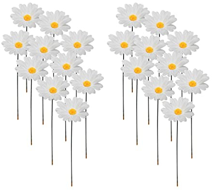 RALIYATX Lot de 20 piquets de jardin en forme de fleur - Décoration 3D - Décoration pour plantes de jardin