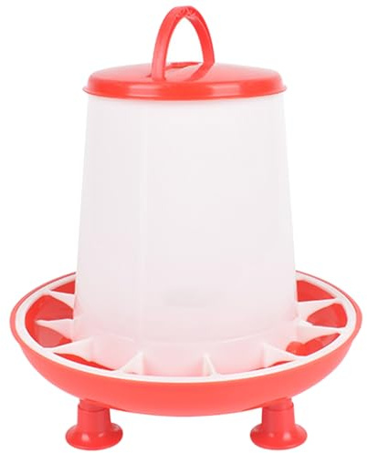 Alimentador de Pollo de 3 kg, Aves de Corral a Prueba de Salpicaduras para gallinas/Patos/Polluelos/pájaros, Suministros de Pollo de plástico Colgantes extraíbles con piernas, alimentador de Patos