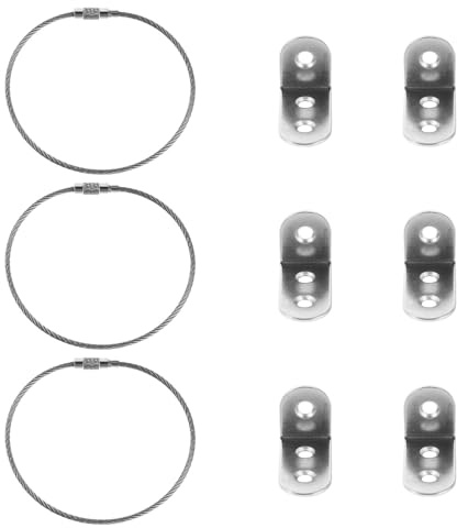 Milisten 3sets Furniture Tipping Device Metal Wall Anchors for Boy Girl Safety Childproof Tethers to Secure Dressers Bookshelves and Cabinets Against Earthquake Tilting